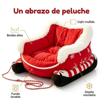Beneficios: cojín mullido, bordes altos, funda lavable y diseño navideño