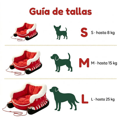 Guía de tallas: S hasta 8 kg, M hasta 15 kg, L hasta 25 kg